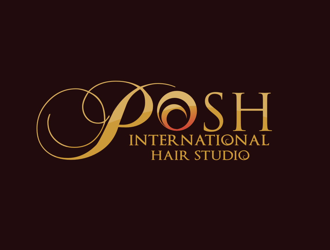 Logo design for a new hair salon P O S H International Hair Studio, a