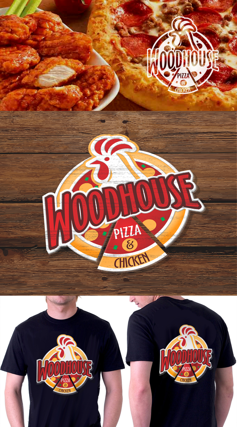 Woodhouse Pizza & Chicken Restaurant, a Logo & Identity project by