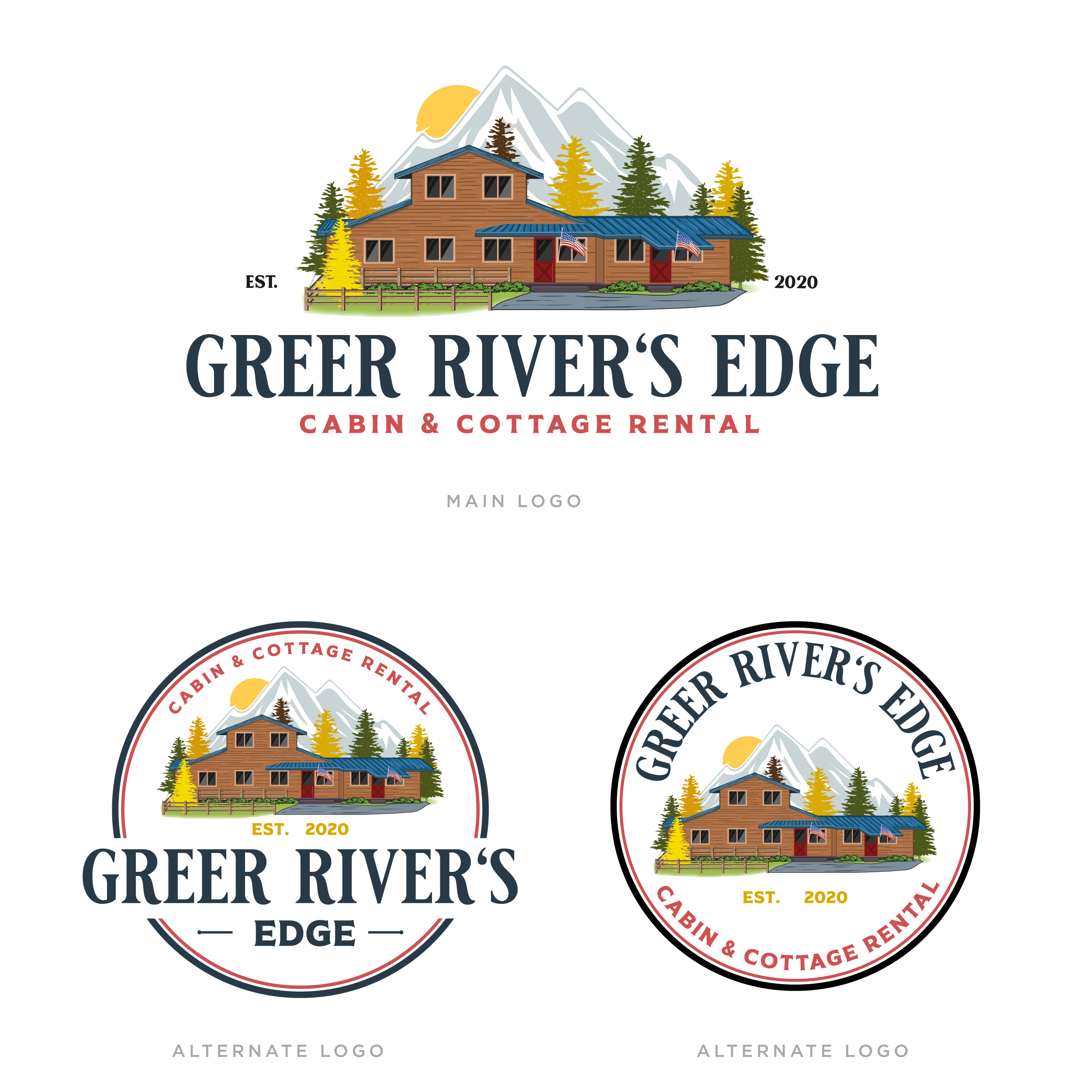 Custom Logo for a Vacation Rental Cabin in White Mountains, a Logo ...